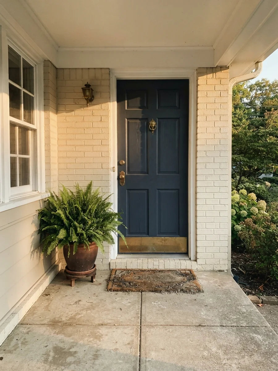 The front door. Hale Navy, four summers of full sun. Diary coming.