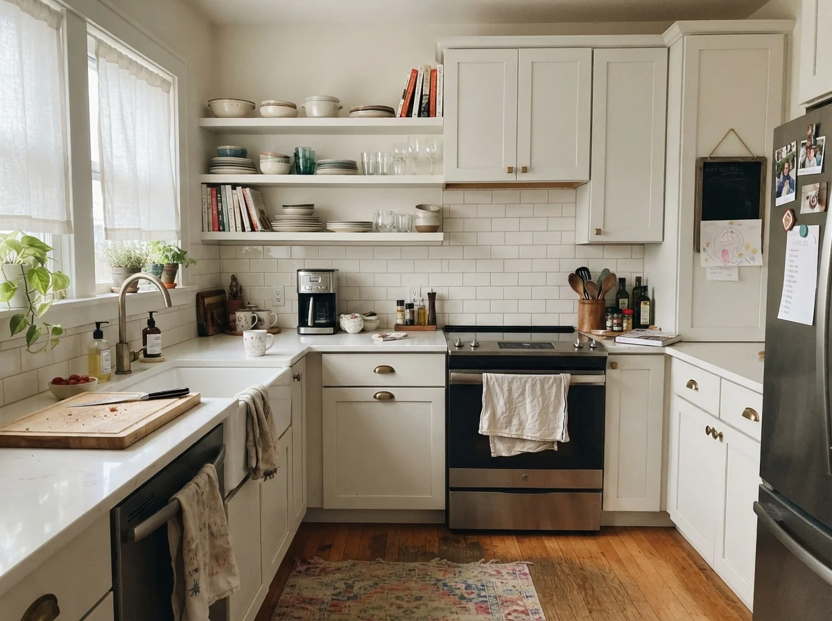 kitchen with Benjamin Moore White Dove