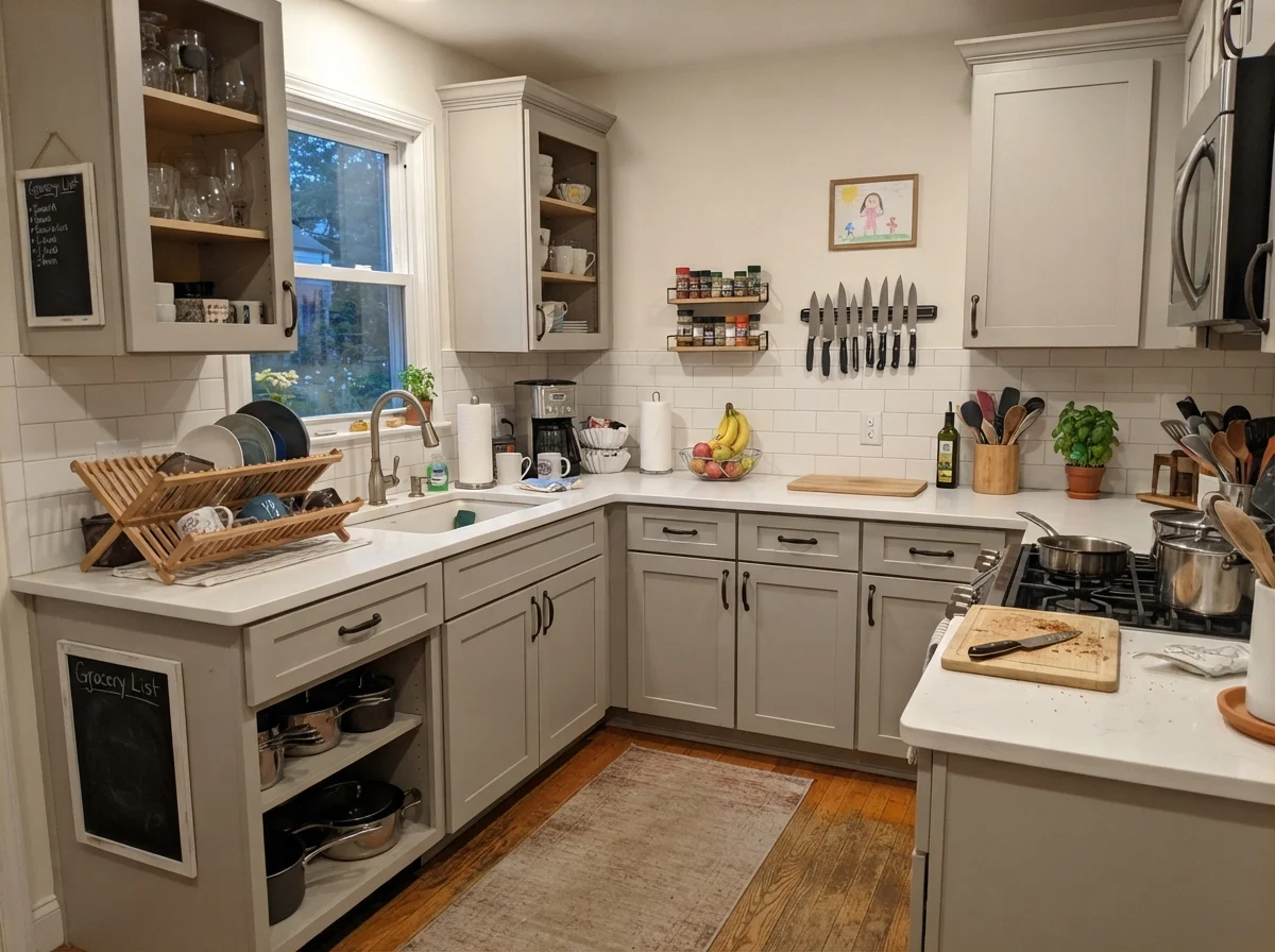 kitchen with Sherwin-Williams Agreeable Gray