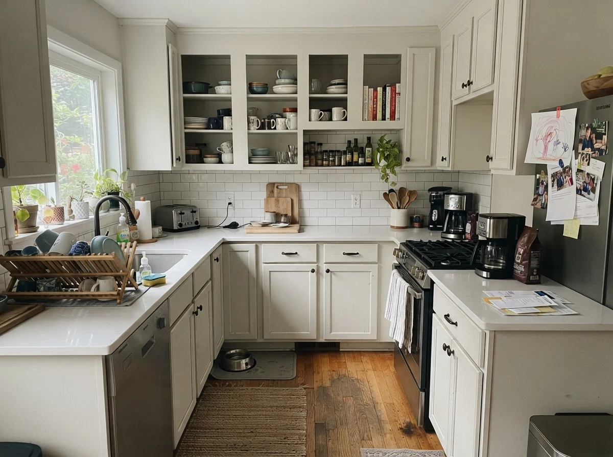 kitchen with Sherwin-Williams Alabaster